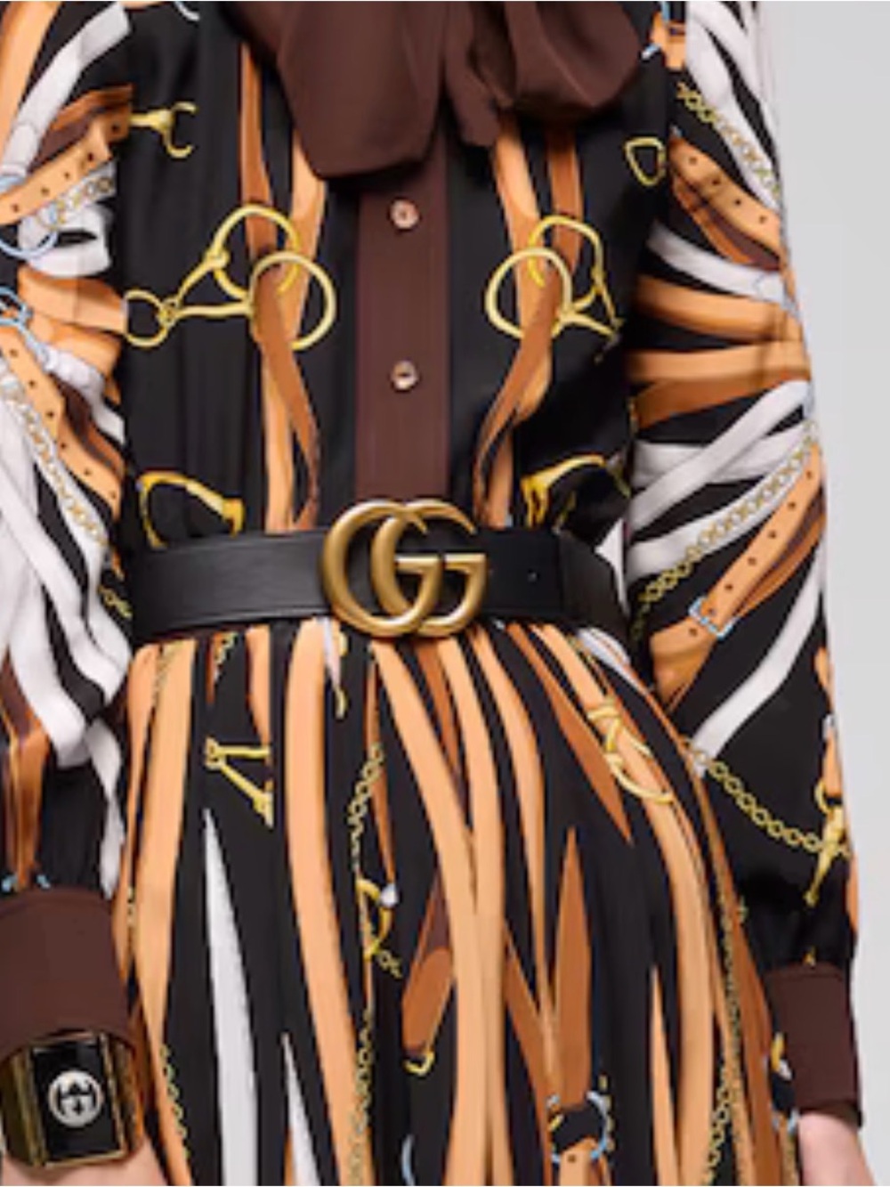 Gucci GG Marmont wide belt in black